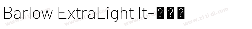 Barlow ExtraLight It字体转换